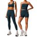 Women's Clothing Nude Quick Drying Yoga Suit For Women, Outdoor Training Suit, Running Sports Pants, Fitness Clothes, Gathered Bra Set_ecoleips.com