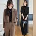 Petite Women's Clothing Wide Leg Trouser Suit Stylish Professional Look Elegant Outerwear For Spring And Autumn_ecoleips.com