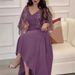 Women's Clothing Middle East Embroidered Shawl A Line V Neck Evening Dress_ecoleips.com