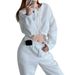 Women's Clothing Autumn and winter lazy style high waist short sweater women's two piece suit design sense of fashion long sleeve suit_ecoleips.com