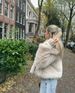 Spring Faux Fur Jacket – Oversized Lapel Coat In Classic Neutrals, Streetwear Chic For Bold Women_ecoleips.com