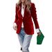 Women's Clothing Gold Velvet Slim Fit Suit Jacket For Women Faux Pocket Elegant Style For Formal & Casual For Women_ecoleips.com