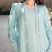 Women's Clothing Modest Abaya Dress Elegant Muslim Party Dress – Mint Green Lace-Trimmed Jalabiya With Metallic Accents (S/M/L/XL/XXL)_ecoleips.com