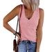 2022 Summer New European And American Cross-Border Women's Fashion Buttoned Knit Vest Solid Color V-Neck_ecoleips.com