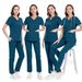 Women's Clothing Elastic Quick Drying High Quality Hand Washing Clothes Oral Dental Clinic Front Desk Work Clothes Solid Color Medical Uniforms_ecoleips.com