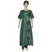 Verve Two-Piece Set Short Sleeve Matte Fabric With Headscarf Muslim Long Dress Plus Size Women_ecoleips.com