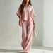 Women's Linen Wide Leg Pants Set Summer Loose Fitting Shirt Two Piece Casual Trendy European American Style Fashion 2026_ecoleips.com