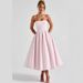 Women's Clothing Elegant Style Off-Shoulder Strapless Dress Solid Color Pleated Maxi Skirt For Women Summer_ecoleips.com