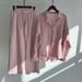 Women's Clothing Women's 2 Piece Set Muslim Sets Vintage Plus Size Cotton And Linen Shirt Set High Waist Loose Trousers_ecoleips.com