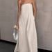 Women's Clothing Summer New Holiday Style Dress Khaki Cotton And Linen Tube Top Backless Long Dress Female_ecoleips.com