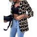 Women's Clothing new style long sleeved fashion sexy printed suit jacket_ecoleips.com