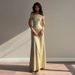 Women's Clothing Bodycon Slit Maxi Dress – Sexy Off-Shoulder Party Dress With High Slit & Figure-Hugging Fit (S-XL)_ecoleips.com