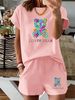 Women’s 2 Piece Outfit Set – Oversized Graphic T-Shirt And Biker Shorts Matching Set, Casual Summer Lounge Tracksuit For Daily Wear-363_ecoleips.com