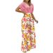 Women's Clothing Spring And Summer New Printed Bat Sleeve Top Wide Leg Pants Two Piece Suit Female_ecoleips.com