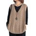 Knitted Vest Fashion Solid Color Loose Plus Size Hollow Casual Style Summer Outerwear V-Neck Pullover Women_ecoleips.com