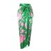 Women's Clothing Swimsuit Lace Up Print Sexy Bikini Halter Neck Split Swimsuit Female Bikini_ecoleips.com