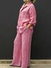 Effortless Linen-Blend Suit Set – Women’s Breathable Office-to-Weekend Outfit (S-5XL, 8 Colors, Wrinkle-Resistant)_ecoleips.com