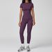 Women's Brushed Yoga Set Round Neck Slim Fit High Intensity Outdoor Running Sports Fitness Suit 8455_ecoleips.com