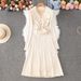 Blazer Dress - Women’S Knit Midi Dress With Notch Lapel, High Waist, Long Sleeve, Fall/Winter Elegance_ecoleips.com