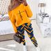 Women's Clothing Casual Pullover Long Sleeve Plus Size Printed Long Sleeve Pullover Jumpsuit Set - Casual Loungewear In Green & Yellow (1XL-5XL)_ecoleips.com