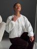 Cropped Faux Shearling Cardigan – Oversized Knit Coatigan (One Size, Cream White, Nylon-Polyester Blend, , Fall/Winter Layering Staple)_ecoleips.com