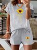 Women’s 2 Piece Outfit Set – Oversized Graphic T-Shirt And Biker Shorts Matching Set, Casual Summer Lounge Tracksuit For Daily Wear-356_ecoleips.com