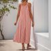 Summer Sweet And Elegant Striped Dress With Butterfly Knot And Loose Fit_ecoleips.com