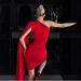 Summer Fashion Sexy Asymmetrical Shoulder Ribbon Slim Fit Hip Wrapped Bodycon Dress Casual Party_ecoleips.com