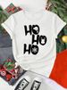 European And American Cross-border Foreign Trade Women's Clothing Christmas Merry Round Neck Printed Ladies Short Sleeve_ecoleips.com