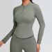 Women's Clothing Stand Up Collar Long Sleeved Yoga Clothes For Women With Half Zip Slim Training Sports Tops T Shirts Thin Breathable Fitness Clothes_ecoleips.com