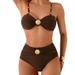 Women's Clothing New Swimsuit Female Sexy Solid Color Sling Tube Top Bikini Bikini Beach Vacation Swimsuit Female_ecoleips.com
