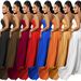 Elegant One-Shoulder Party Dress For Women - Stretchy Bodycon Long Dress With Ruffle Detail In Solid Colors_ecoleips.com