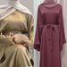 Muslim Clothing For Women Simple Robe Casual Outdoor Plus Size Tie Loose Dress Long Skirt_ecoleips.com