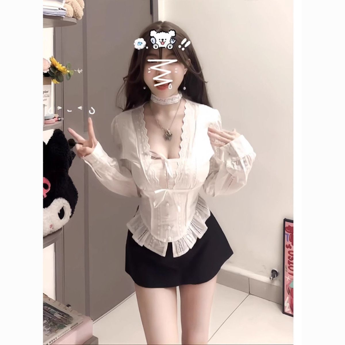 Autumn Winter Women's Top Set, New Korean Style, Unique Stunning Combination, A Complete Set Of Designer Shirts And_ecoleips.com