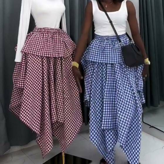 High-Waisted Irregular Tie-Up Casual A-Line Midi Skirt For Women Summer Fashion_ecoleips.com