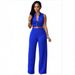 Women's Clothing Sexy Stand Collar Women's Jumpsuit Independent Standing Single Breasted High Waist Hip Wide Leg Pants With Belt_ecoleips.com