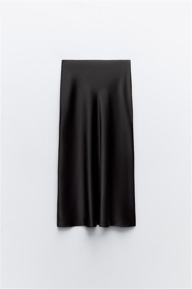 Aria Basics Aria Basics Cross-border European And American Women's Fashion INS Hot-selling Silk Satin Midi Skirt In Multiple Colors_ecoleips.com