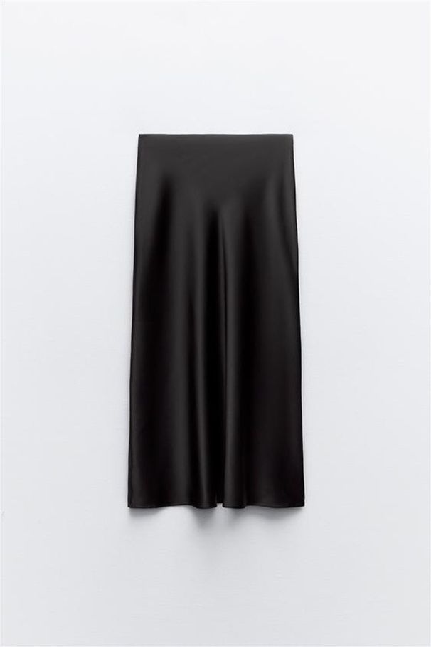 Aria Basics Aria Basics Cross-border European And American Women's Fashion INS Hot-selling Silk Satin Midi Skirt In Multiple Colors_ecoleips.com