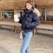 Women's Winter Puffer Jacket With Detachable Faux Fur Hood – Oversized Short Coat, Thickened Polyester Quilted Outerwear For Cold Weather_ecoleips.com