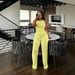 TW890 Women's Fashion Casual Two Piece Set Cross Border European American Style Irregular Vest Top with Solid Color Wide Leg Pants_ecoleips.com