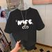 Women's Loose Short Sleeve T-Shirt Cartoon Print Mid-Length Versatile Top for Spring/Summer Trendy Fashion Instagram Worthy_ecoleips.com