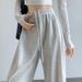 Women's High Waist Fleece-Lined Jogger Pants Cuffed Sweatpants with Drawstring Anti-Droop Relaxed Fit Bottoms_ecoleips.com