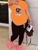 Women's Milk Silk Printed Lounge Set, 3/4 Sleeve Top And Trousers, Elegant Casual Two-Piece Outfit For Work And Weekend_ecoleips.com