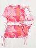 Women's Tie-Dye Bikini Set Bohemian Beachwear Sexy Two-Piece Swimsuit with Matching Sarong And Headscarf for Vacation 4 Piece_ecoleips.com