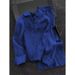 Navy Blue Two Piece Set For Women Summer Cool And Stylish Outfit Relaxed Fit Fashionable Shirt Wide Leg Pants_ecoleips.com