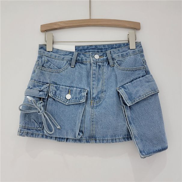 Women's Clothing Workwear Denim Short Skirt High Waist Slim A Line Anti Exposure Hip Wrapped Hot Girl Half Length Skirt Trendy_ecoleips.com