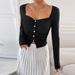 Voya Women's French Style Square Neck T-shirt With Elegant And High-end Feel For Spring And Summer, Slim Fit Top_ecoleips.com