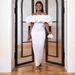 Women's Clothing Top Dress Puff Sleeve Hip Wrapped Slim Banquet Evening Dress_ecoleips.com