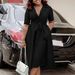 Elegant Tie-Waist Sleeveless Blazer Dress For Women - Plus Size A-Line Midi Dress With Notch Lapel, Summer Office & Casual Wear_ecoleips.com