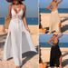 European And American Style Beach Hand Crocheted Patchwork See Through Cover Up Dress With Irregular Slits, Sexy Backless Tie Up Design_ecoleips.com
